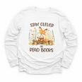 Cute Fox Stay Clever Read Books For Librarian Or Bookworm Youth Long Sleeve Tee