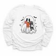 Cute Halloween Ghost Reading Book Youth Long Sleeve Tee Cute Halloween Ghost Reading Book Youth Long Sleeve Tee