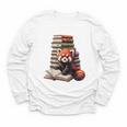 Cute Red Panda Reading Book Animal Bookworm Youth Long Sleeve Tee