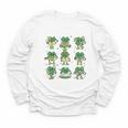 Cute Shamrock Reading Books St Patrick's Day Teacher Reading Youth Long Sleeve Tee