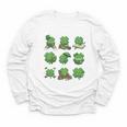 Cute Shamrock Reading St Patricks Day Teacher Book Lovers Youth Long Sleeve Tee
