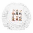 Cute Teacher Bunny Rabbit Reading Easter Bunnies Book Lovers Youth Long Sleeve Tee
