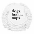 Dogs Books Naps Lovers Youth Long Sleeve Tee
