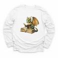 Dragon Bookworm Reading Book Graphic Youth Long Sleeve Tee