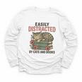 Easily Distracted By Cats And Books Vintage Youth Long Sleeve Tee Easily Distracted By Cats And Books Vintage Youth Long Sleeve Tee
