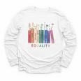 Equality Flower Books Equal Rights Social Justice Feminist Youth Long Sleeve Tee
