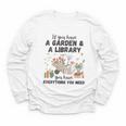 Gardening & Library Lover Books Reading Plants Cute Youth Long Sleeve Tee