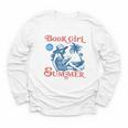 Girl Reading Book Summer Beach Vacation For Book Lover Youth Long Sleeve Tee