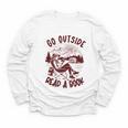 Go Outside Read a Book Vintage Bibliophiles Youth Long Sleeve Tee