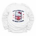 It's a Good Day To Read a Book Cute Cat Book Day Girls Boys Youth Long Sleeve Tee