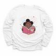 Just A Girl Who Loves Books Cute African American Afro Youth Long Sleeve Tee