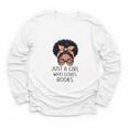 Just a Girl Who Loves Books Messy Bun Black Women Reading Youth Long Sleeve Tee Just a Girl Who Loves Books Messy Bun Black Women Reading Youth Long Sleeve Tee
