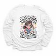 Kawaii Cat And Books Just A Girl Who Loves Both Youth Long Sleeve Tee