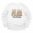 If You Know You Know 6 7 Reading Books Merry Christmas Youth Long Sleeve Tee