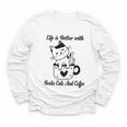 Life Is Better With Books Cats And Coffee Shirt Youth Long Sleeve Tee Life Is Better With Books Cats And Coffee Shirt Youth Long Sleeve Tee