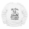 Life Is Better With Cats & Books Sphynx Cat Mom Women Youth Long Sleeve Tee Life Is Better With Cats & Books Sphynx Cat Mom Women Youth Long Sleeve Tee