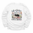Life Is Better With Cats And Books Youth Long Sleeve Tee Life Is Better With Cats And Books Youth Long Sleeve Tee