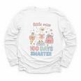 Little Miss 100 Days Smarter Cute Goose Reading Books Girls Youth Long Sleeve Tee