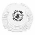 Love God Drink Coffee Read Books Christian Book Lover Youth Long Sleeve Tee Love God Drink Coffee Read Books Christian Book Lover Youth Long Sleeve Tee