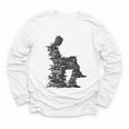 Men Pixel Art Geometric Book Human Drawing Graphic Men Youth Long Sleeve Tee