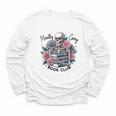 Morally Grey Skeleton Reading Smut Smutty Spicy Books Lover Youth Long Sleeve Tee Morally Grey Skeleton Reading Smut Smutty Spicy Books Lover Youth Long Sleeve Tee