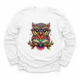Owl With Glasses And Book Reading Youth Long Sleeve Tee Owl With Glasses And Book Reading Youth Long Sleeve Tee