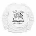 Plot Twist I'm Sober Women's Sobriety Book Reading Literary Youth Long Sleeve Tee
