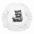 Raccoon With Book Cute Raccoons Reading Books Youth Long Sleeve Tee Raccoon With Book Cute Raccoons Reading Books Youth Long Sleeve Tee