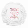 Read Your Heart Out Teacher Valentines Day Reading Book Love Premium Tri-Blend Youth Long Sleeve Tee