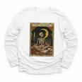 The Reader Tarot Card Book Lover Skeleton Art Goth Style Youth Long Sleeve Tee