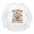 Reading Squad Book Lover Bookish Floral Readers Make Leaders Youth Long Sleeve Tee