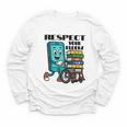 Respect Elders Cellphone Pushing Books In a Wheelchair Youth Long Sleeve Tee Respect Elders Cellphone Pushing Books In a Wheelchair Youth Long Sleeve Tee