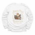 Retro North Pole Reading Club Hot Cocoa Book Lovers Xmas Youth Long Sleeve Tee