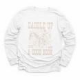 Saddle Up With a Good Book Cowgirl Western Women Vintage Youth Long Sleeve Tee