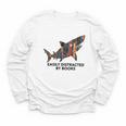 Shark Costume Teens Books Nerds Shark Stuffed Animal Sharks Youth Long Sleeve Tee
