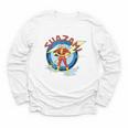 Shazam Comic Book Art Heroic Portrait Vintage Youth Long Sleeve Tee