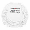 Sit The Fuck Down And Read Good Girl Spicy Books Smut Reader Youth Long Sleeve Tee Sit The Fuck Down And Read Good Girl Spicy Books Smut Reader Youth Long Sleeve Tee