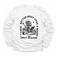 Smut Reader Skeleton Book Lover Dark Humor Art Premium Tri-Blend Youth Long Sleeve Tee