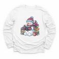 Snowman Reading Book Lovers Christmas Bookworm Librarian Youth Long Sleeve Tee Snowman Reading Book Lovers Christmas Bookworm Librarian Youth Long Sleeve Tee