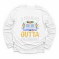 Straight Outta The Library Book Lover Men Women Premium Tri-Blend Youth Long Sleeve Tee