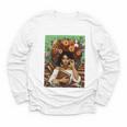 History Month Black Afro Girl Women Book Lovers Floral Youth Long Sleeve Tee