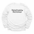 Unreliable Narrator Writer Literary Book Author Bookworm Youth Long Sleeve Tee