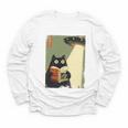 Vintage Japanese Cat Book Lovers UFO Alien Abduction Cat Dad Youth Long Sleeve Tee Vintage Japanese Cat Book Lovers UFO Alien Abduction Cat Dad Youth Long Sleeve Tee