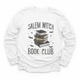 Vintage Salem Book Club Cat Bookish Spooky Halloween Youth Long Sleeve Tee