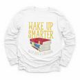 Wake Up Smarter Librarian Book Stack Premium Tri-Blend Youth Long Sleeve Tee