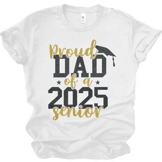 Proud Dad Of a 2025 Senior Graduation Unisex Jersey T-Shirt - Best Gift Smart