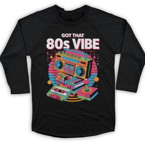 1980s 80s Reunion Nostalgia Memories Music School Grew Up Baseball Raglan Shirt - Figerry