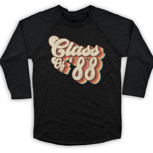 1988 Class Reunion Retro Class Of 88 High School Graduation Baseball Raglan Shirt - Best Gift Smart