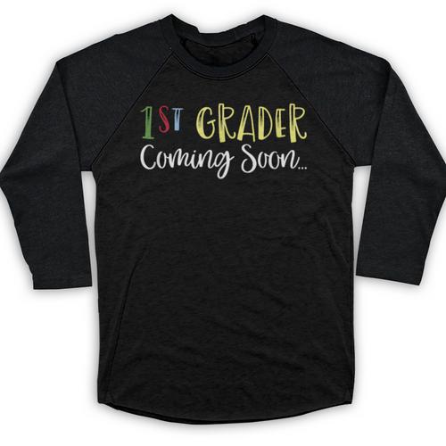 1st Grader Coming Soon Kindergarten Graduation Baseball Raglan Shirt - Best Gift Smart
