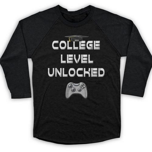2019 High School Graduation College Level Unlocked Tee Baseball Raglan Shirt - Best Gift Smart
